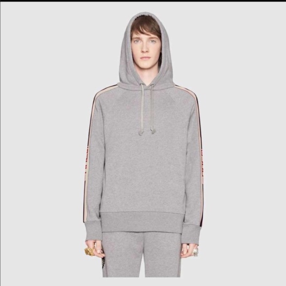 Gucci Jersey Hoodie Gray - Picture 11 of 15